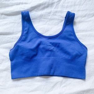 JoyLab Rib-Knit Seamless Set in Blue